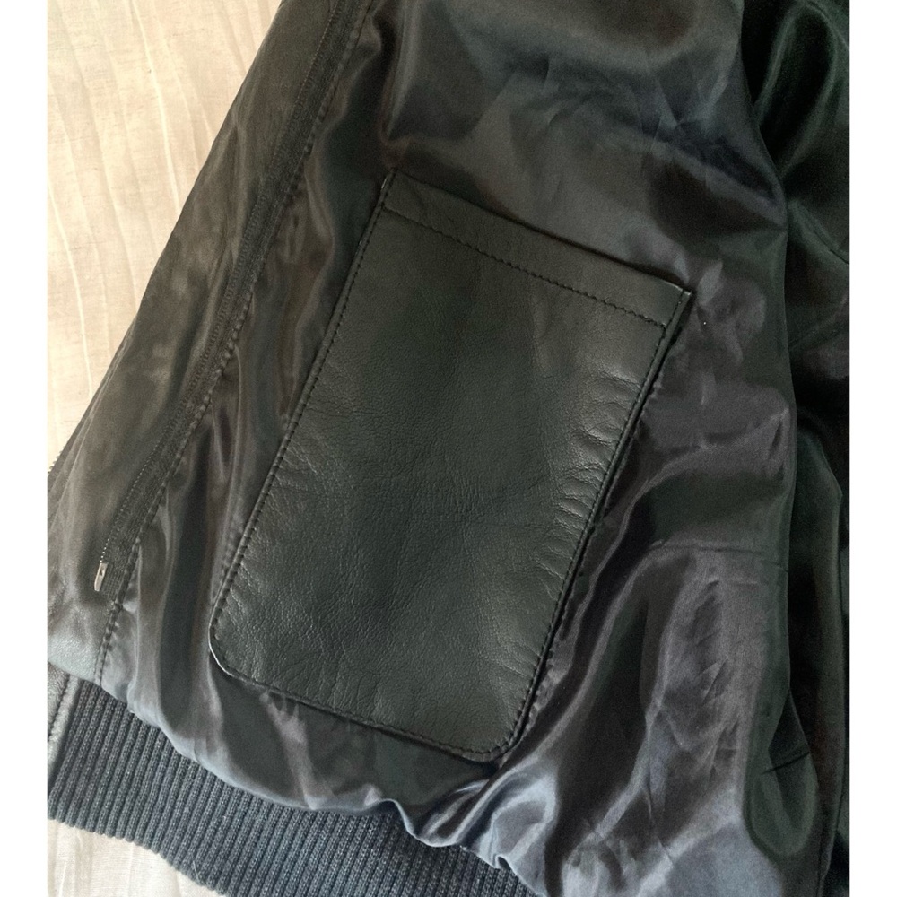 NEW Leather Moto Style “Edinburgh” Bomber Jacket Size XXL/2XL - Picture 12 of 15